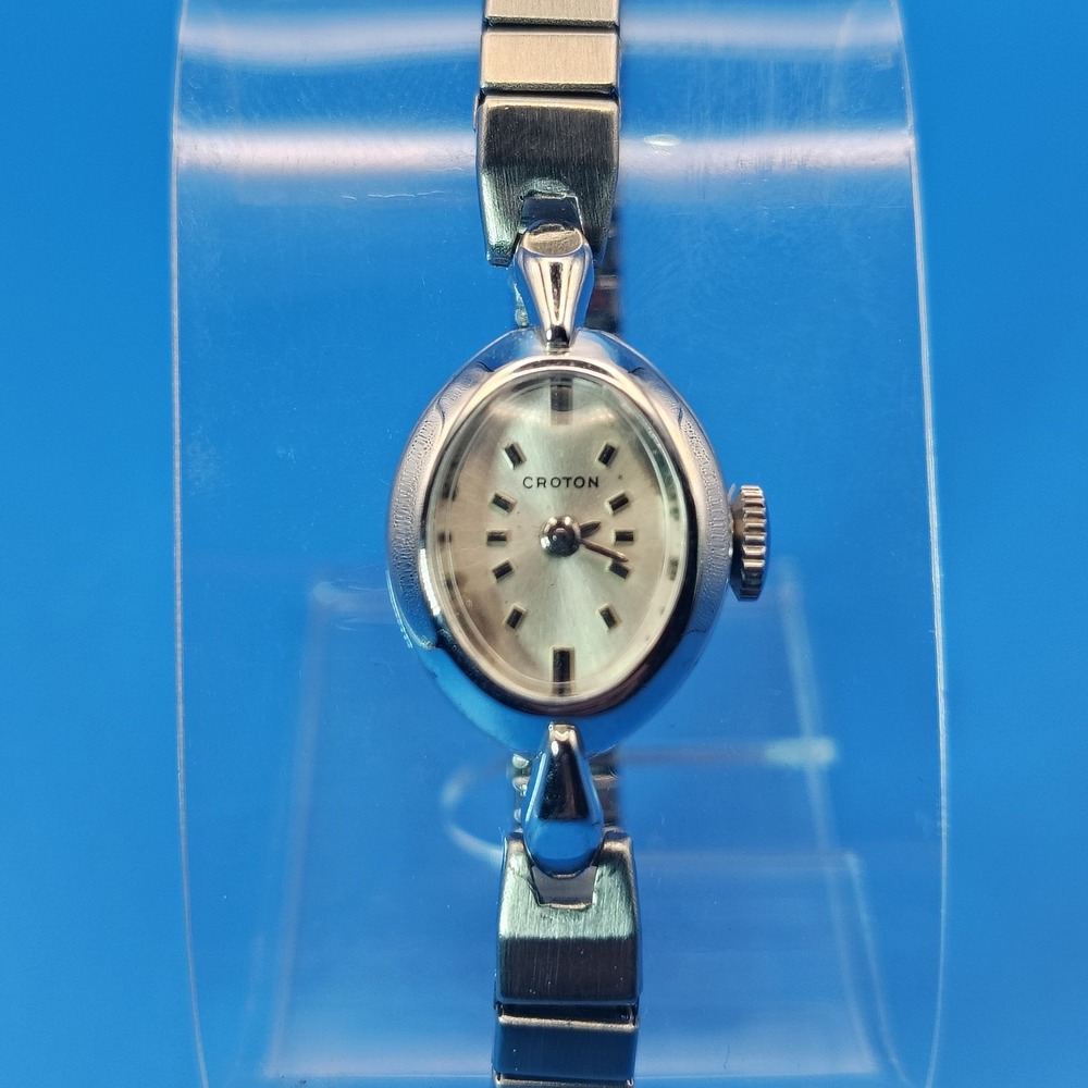 Vintage 1952 Croton 10k Gold Filled Women's Mechanical Wind Cocktail Full Resto